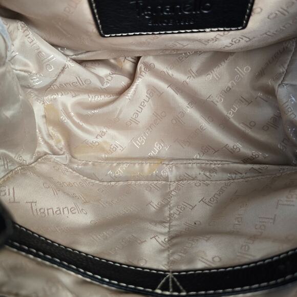 Tignanello Monogram Satchel Bag Canvas & Leather - Picture 5 of 15